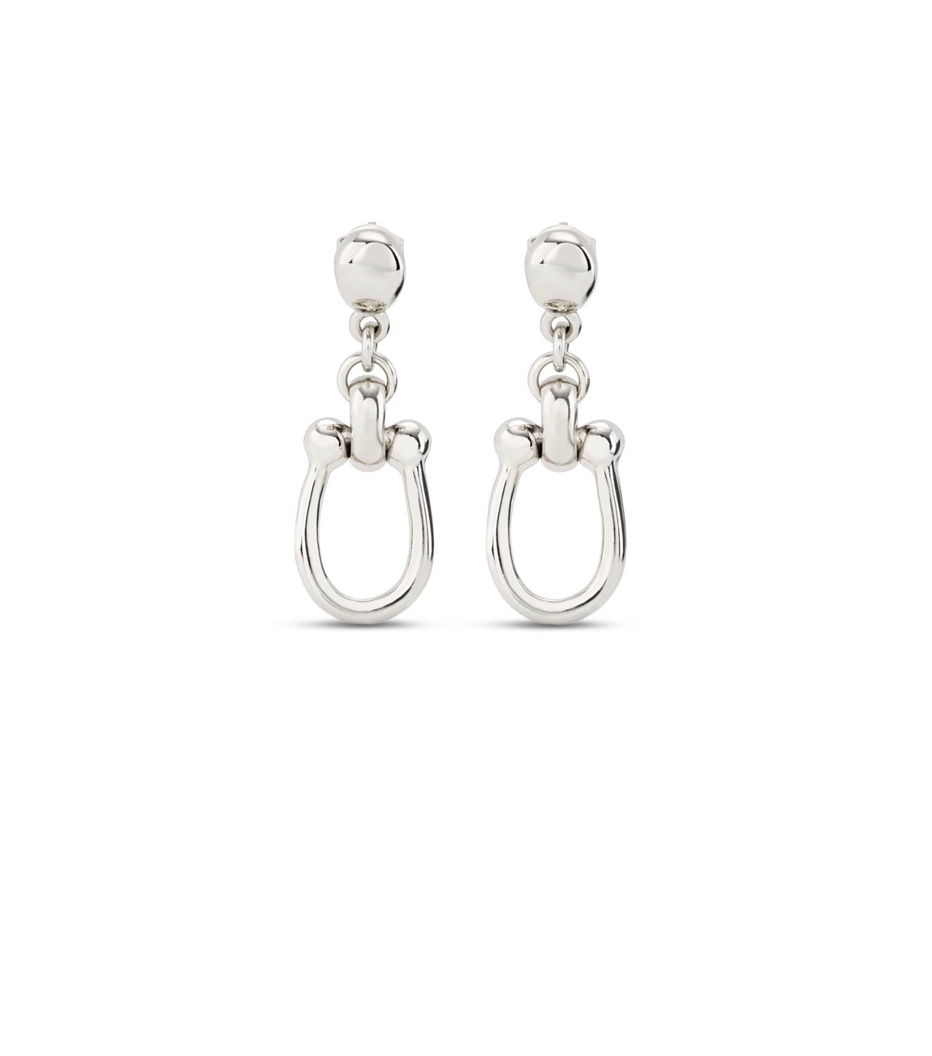 Uno de 50 Serotonin Earrings Silver Plated Links Drop / Dangle Earring