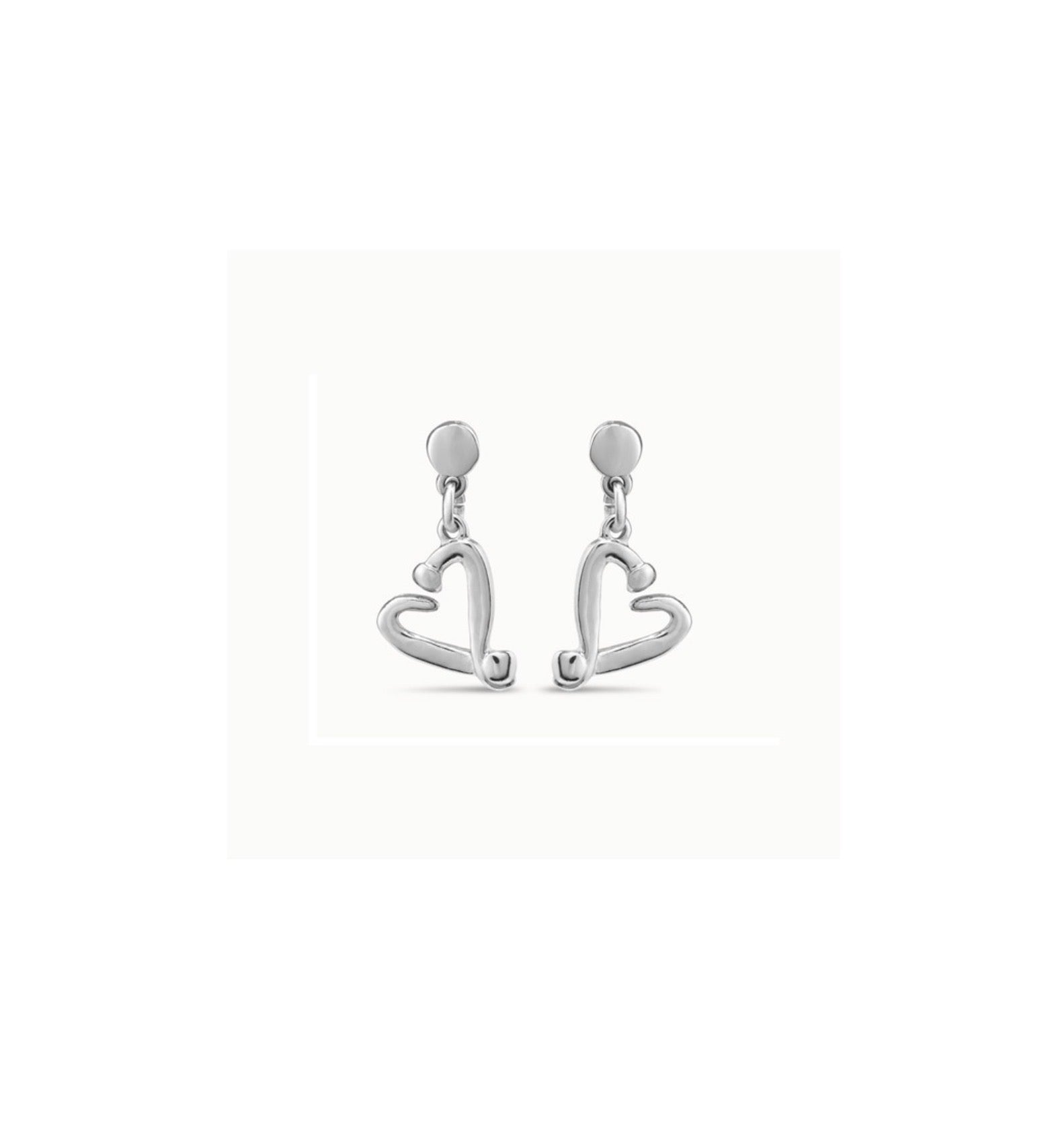 Uno de 50 One Love Heart Drop Earrings