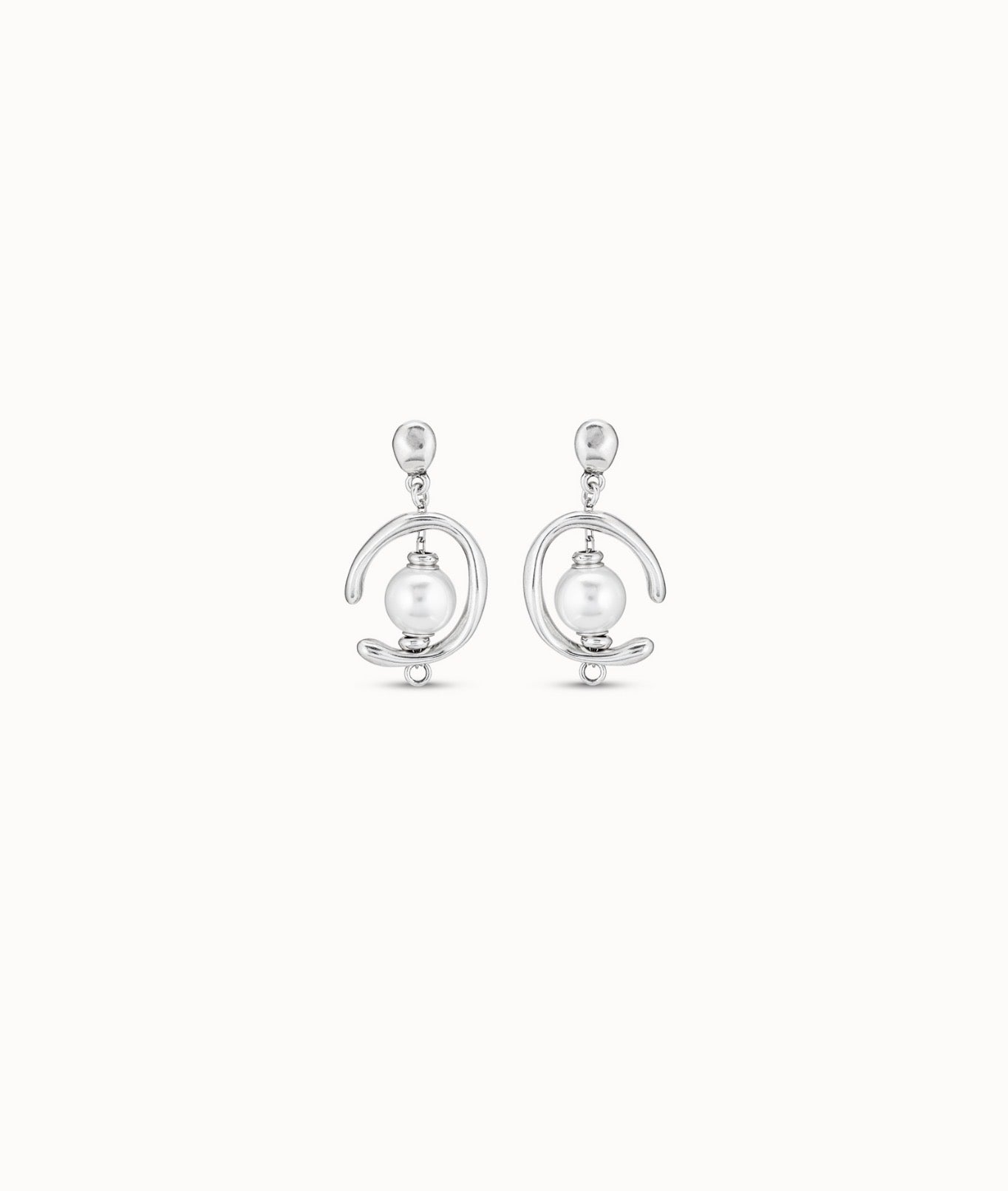 Uno de 50 in Orbit Drop Pearl Earrings