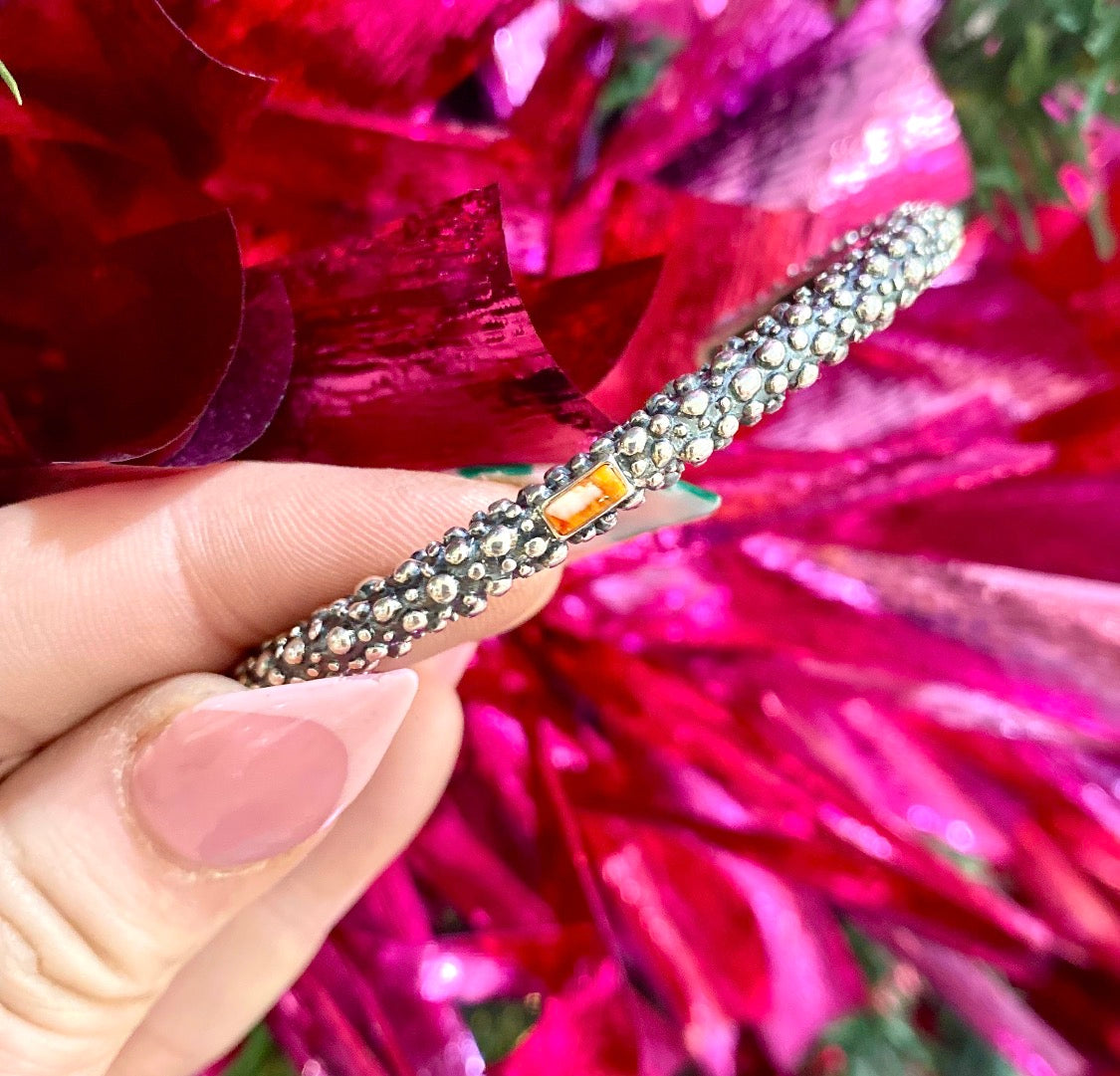 Dian Malouf Bubble Guard Cuff BS8001 - Orange Spiny