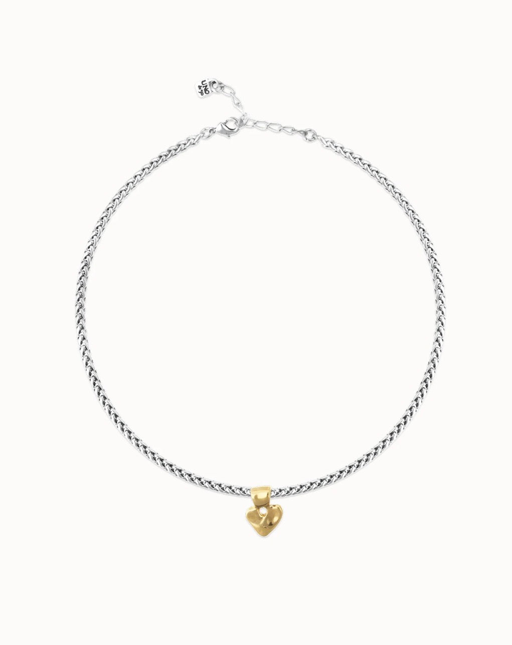 Uno de 50 Short Chain Necklace With Small Heart Detail