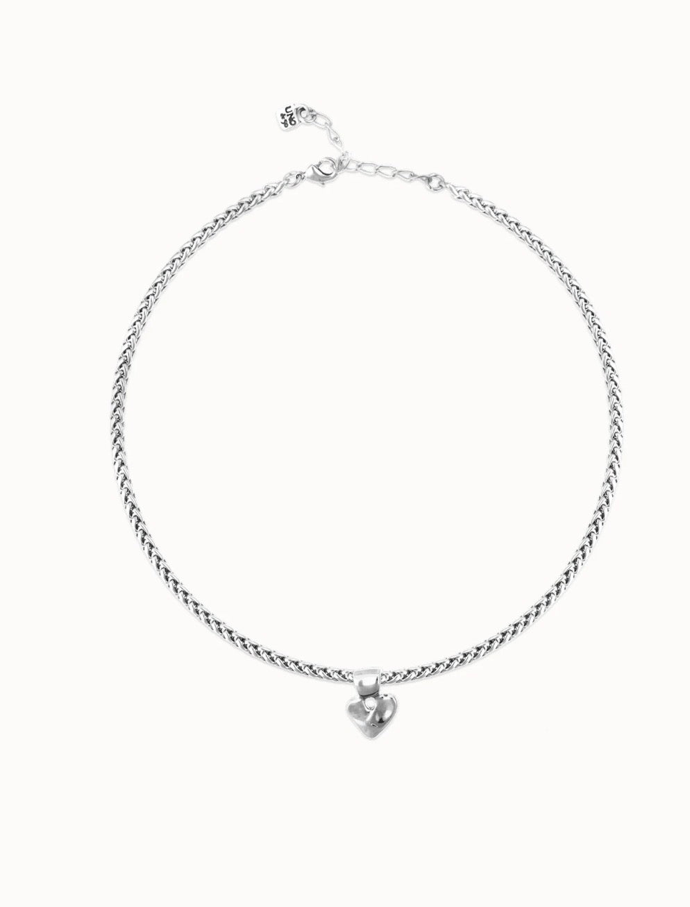 Uno de 50 Short Chain Necklace With Small Heart Detail