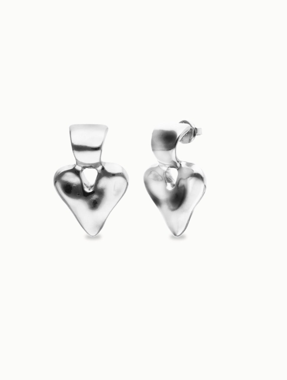 Uno de 50 Small Heart Stud Earrings