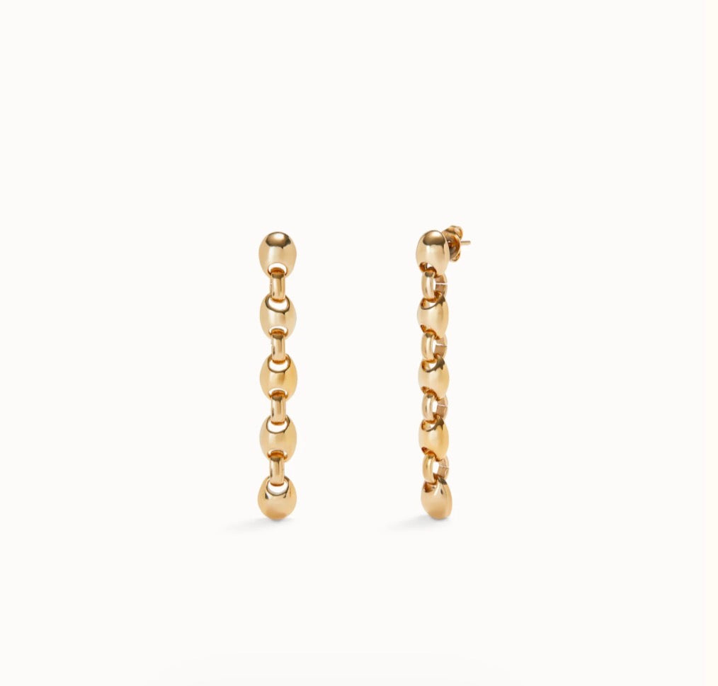 Uno de 50 Sterling Bead Link Drop Earring