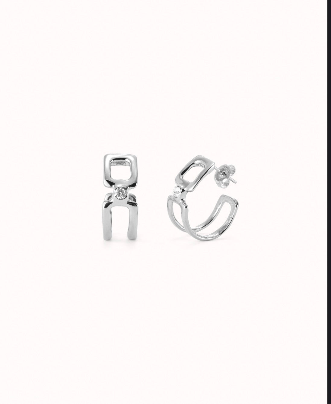 Uno de 50 Double Hoop Topaz Earrings