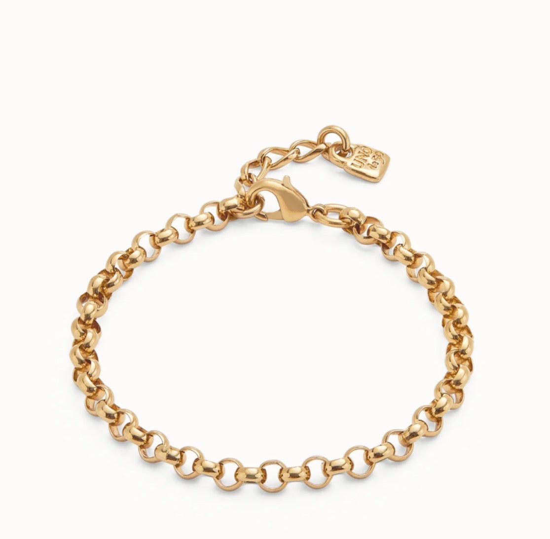 Uno de 50 18K Gold Plated Chain Bracelet Made in Spain