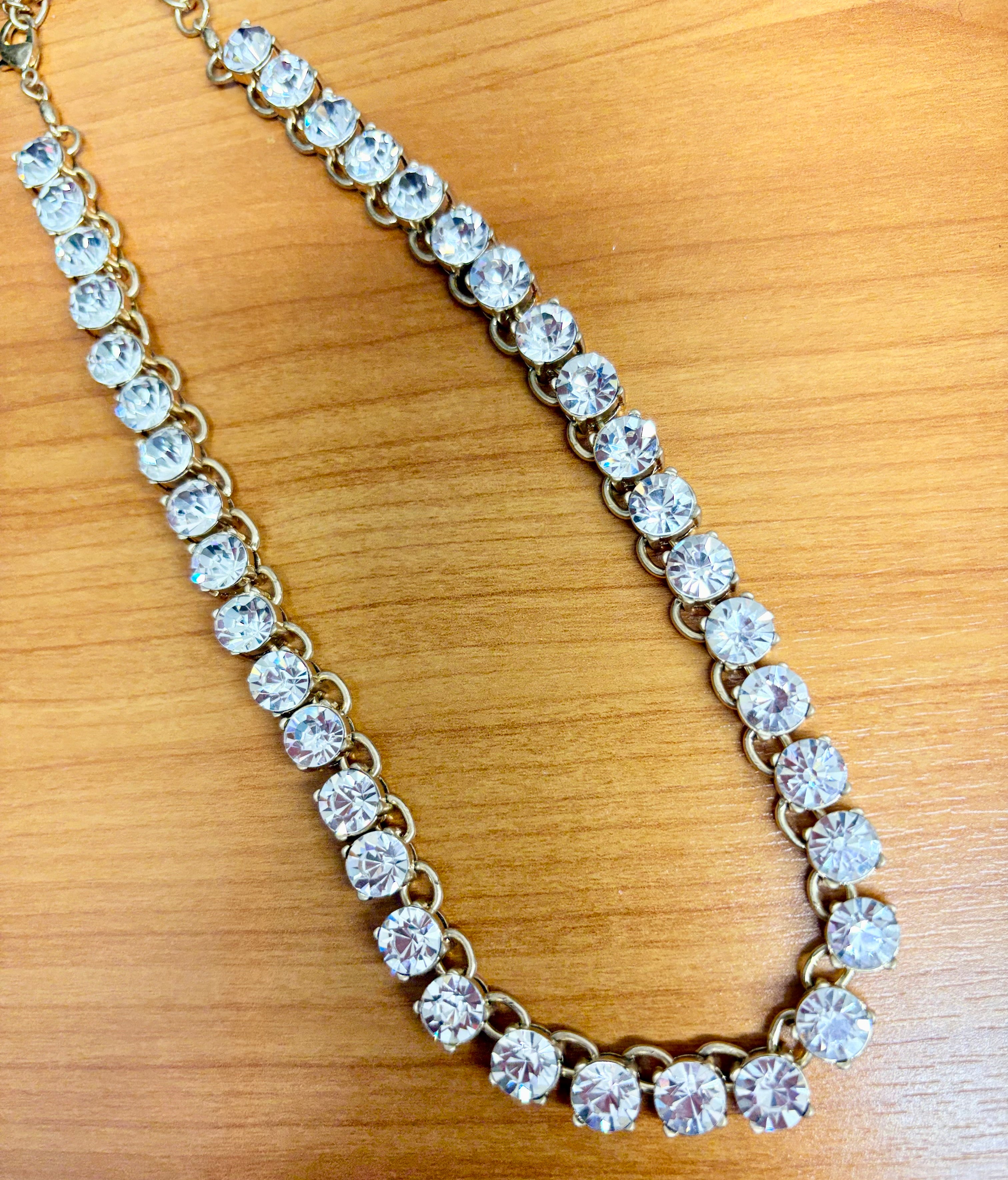 Gold Tone Crystal Necklace