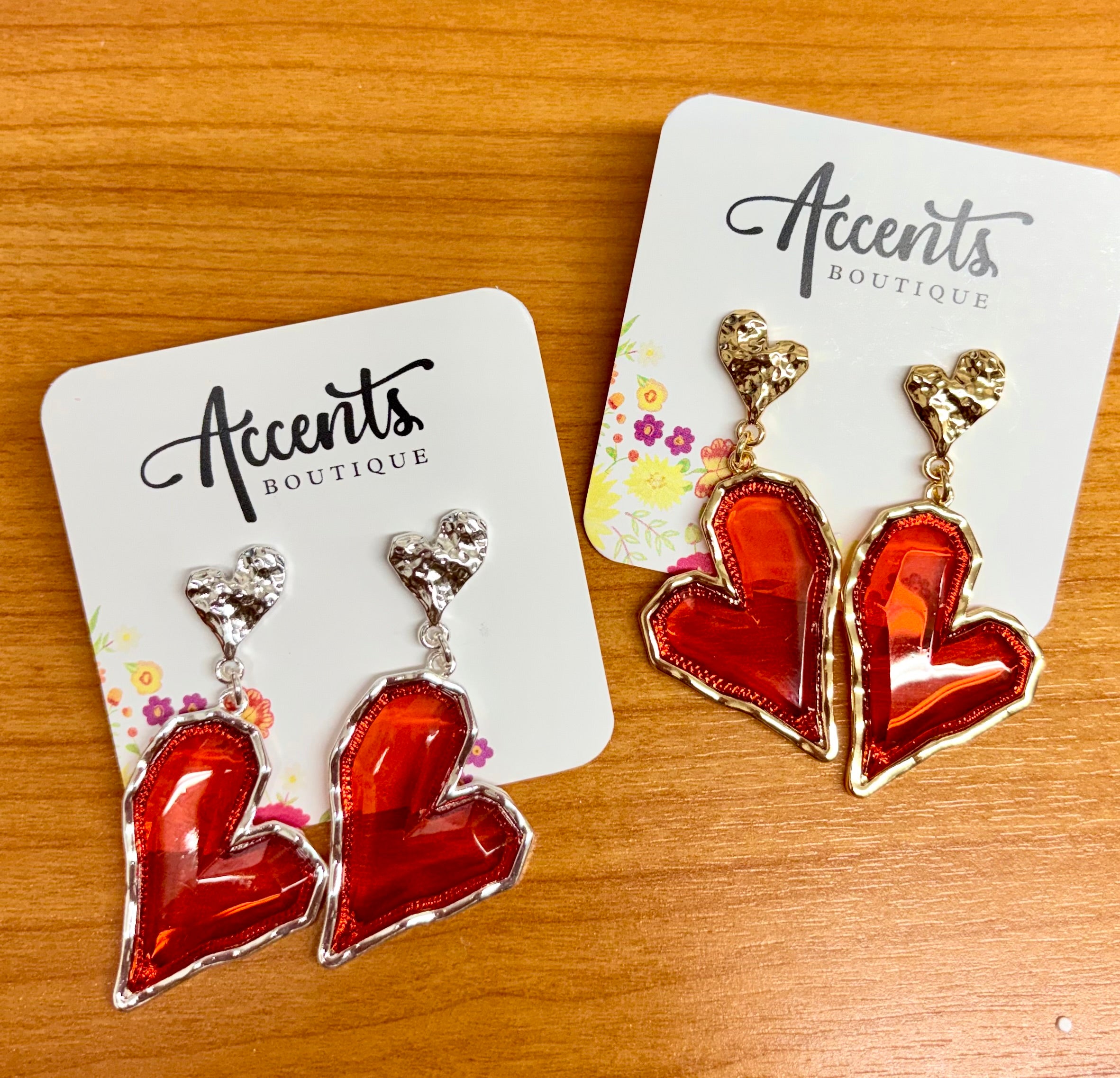 Red Heart Earrings