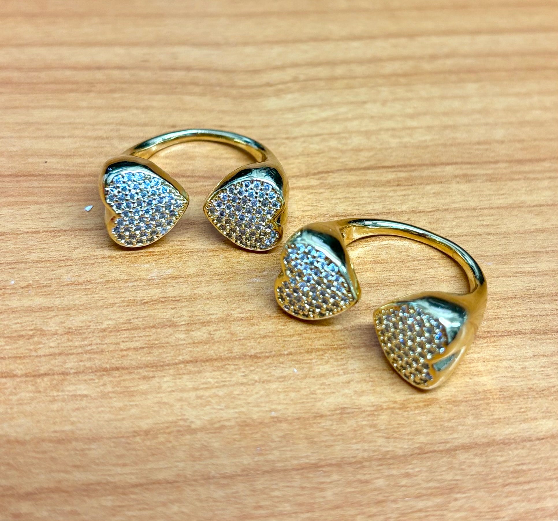 Crystal Heart Wrap Ring
