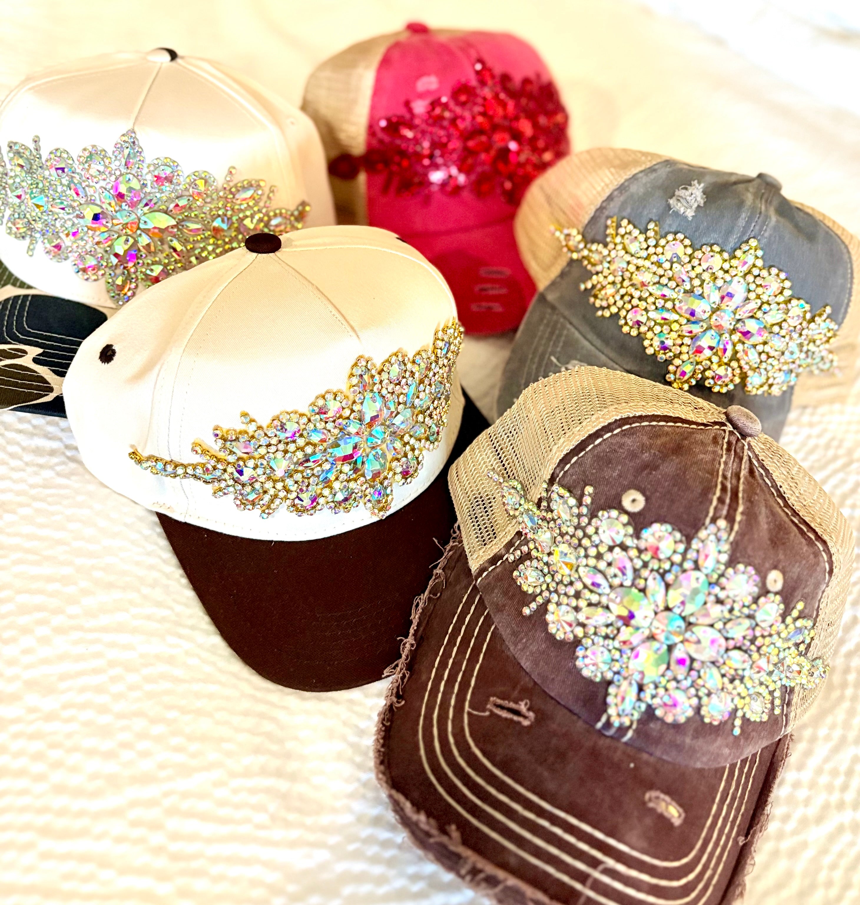 Crystal Bling Vintage Baseball Cap