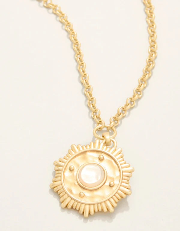 Spartina Centered Medallion Necklace 20" Mother-of-Pearl