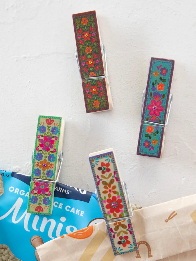 Natural Life Happy Clips, Set of 4