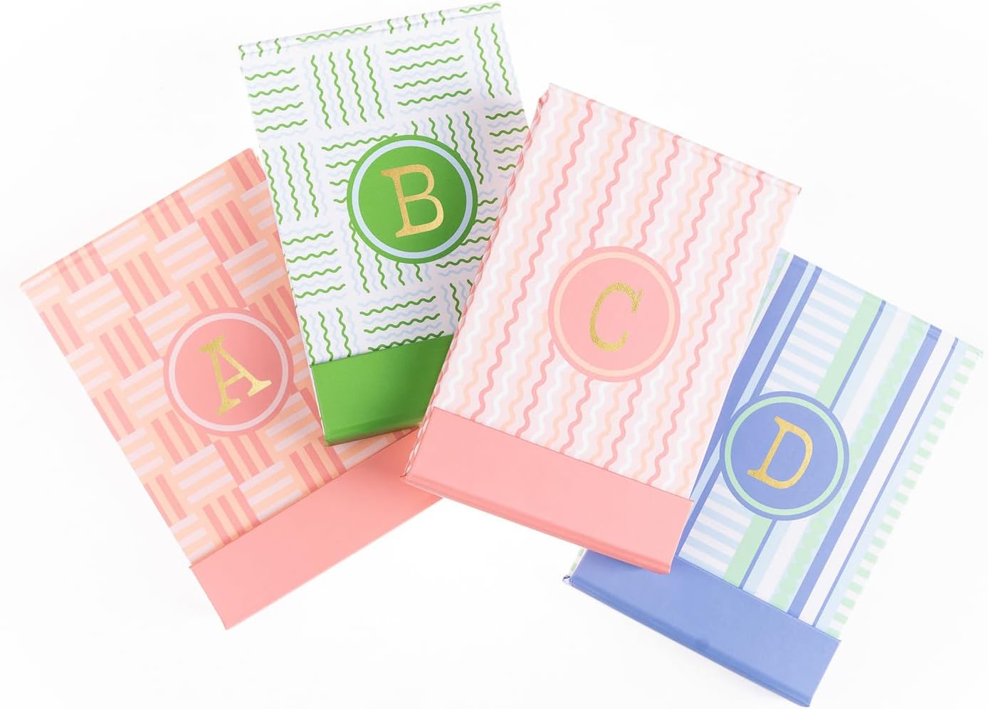 Mary Square Woven Wonder Monogram Initial K Pink Flip Notepad