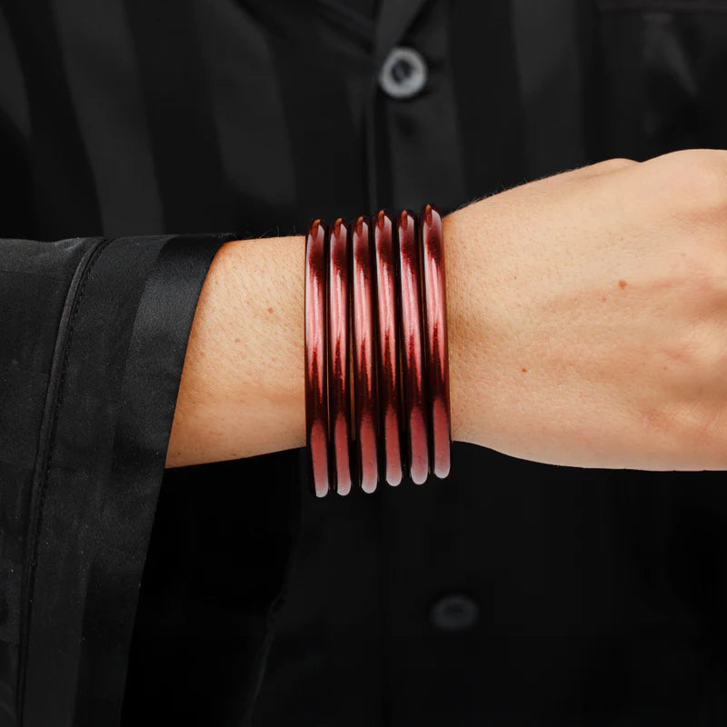 Budha Girl Merlot All Weather Bangles® (AWB®) - Set of 6