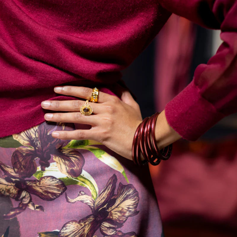 Budha Girl Merlot All Weather Bangles® (AWB®) - Set of 6