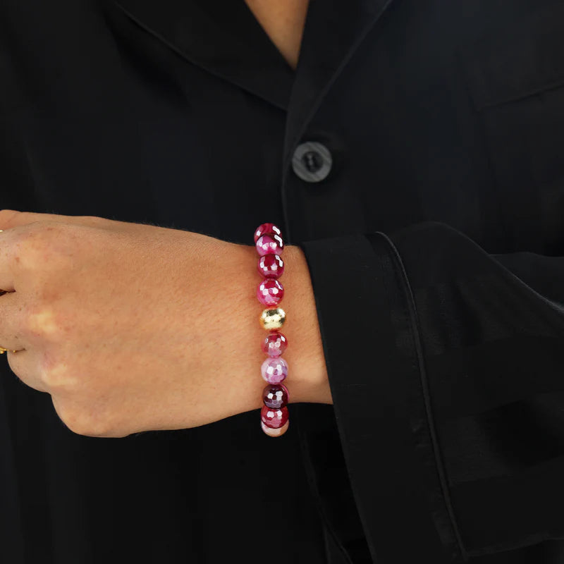 Budha Girl Mélange Beaded Bracelet - BDG Pink