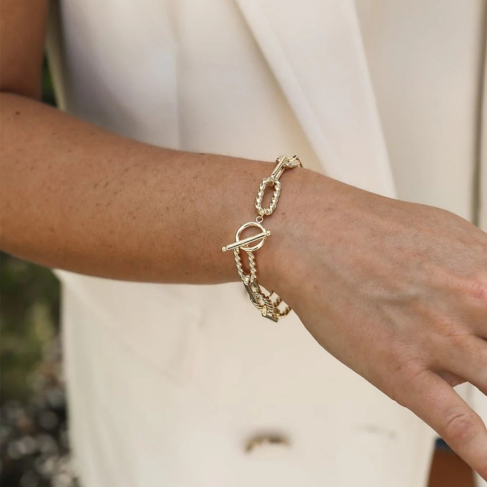 Natalie Wood She's Spicy Chain Link Bracelet - Gold