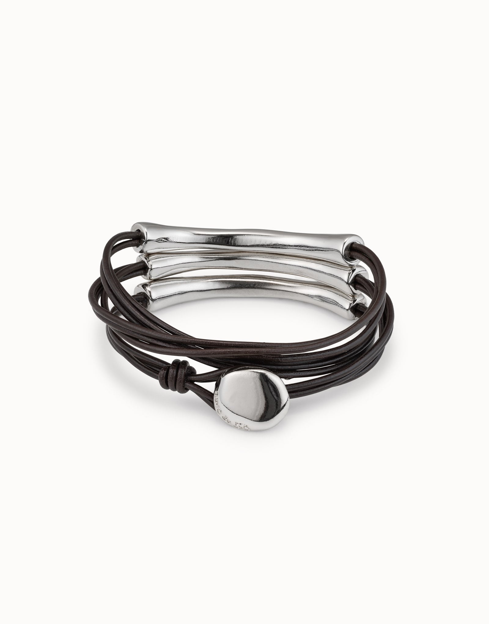 Uno De 50 Multi strand leather bracelet