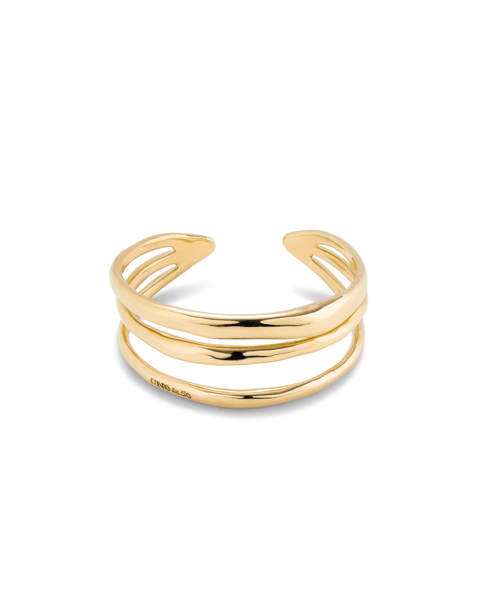 Uno de 50 Triple curved handcrafted bangle bracelet
