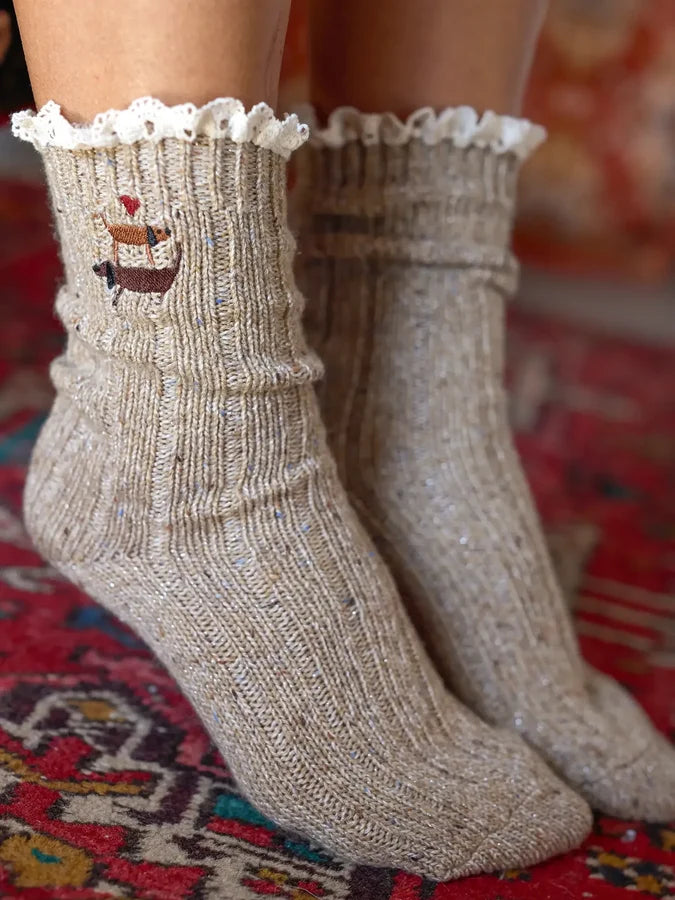 Natural Life Little Things Embroidered Socks