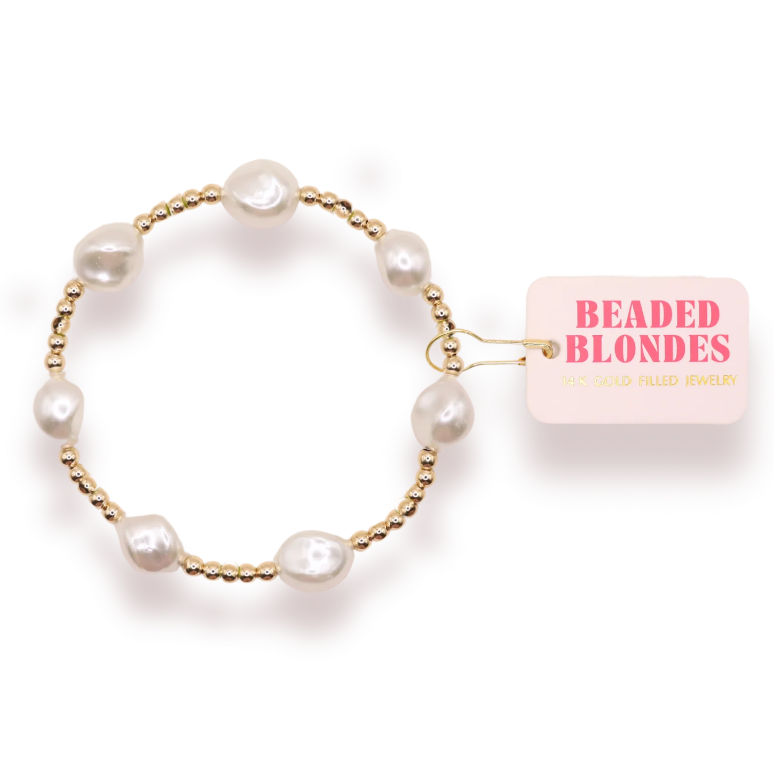 Beaded Blondes Pearl Beaded Stretch Bracelets