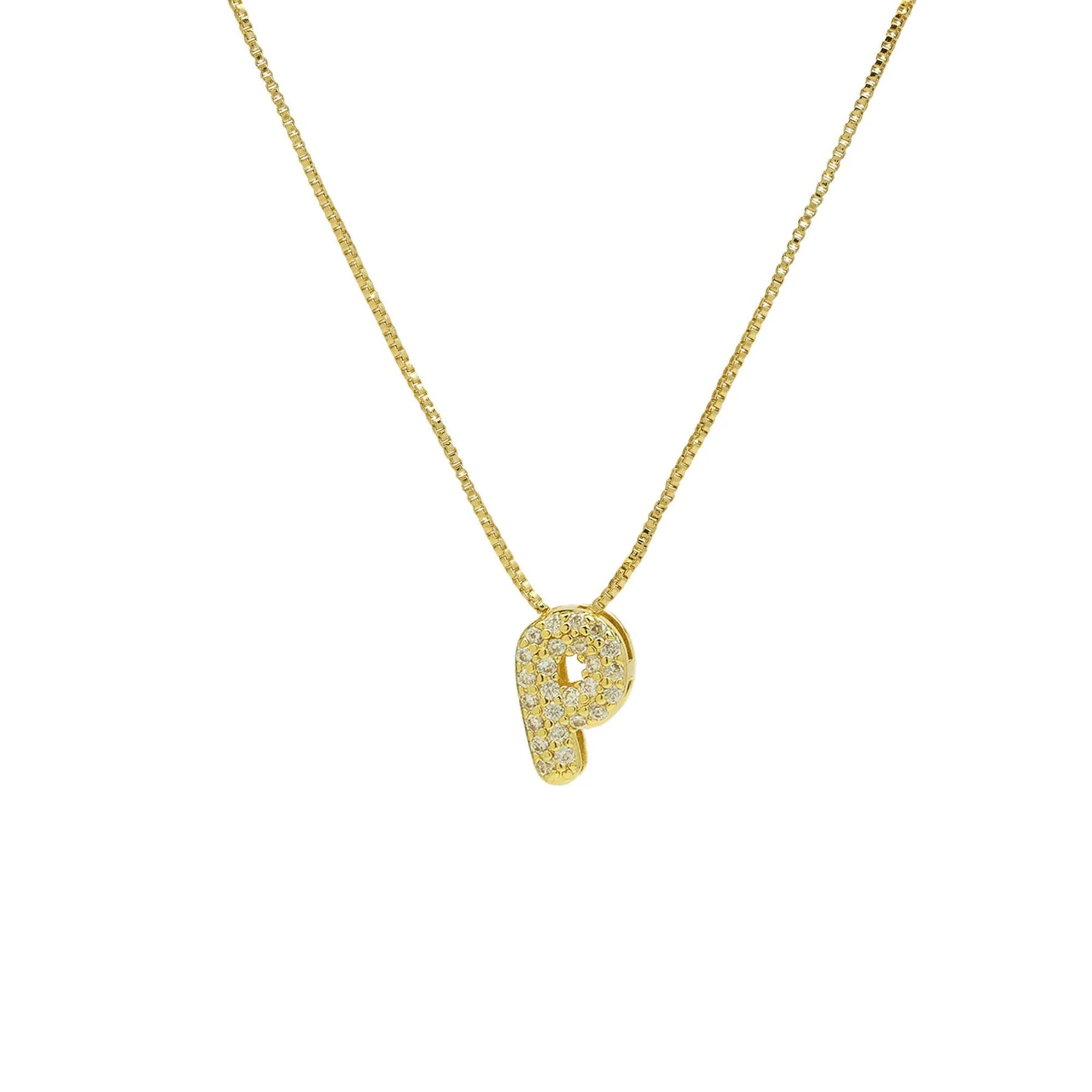Bling Slider Necklace Initial Charm