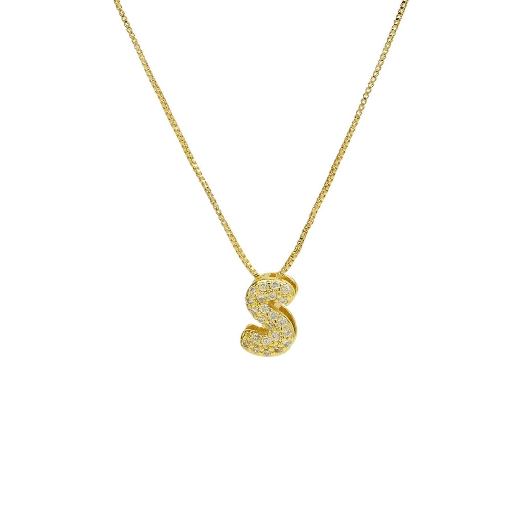 Bling Slider Necklace Initial Charm