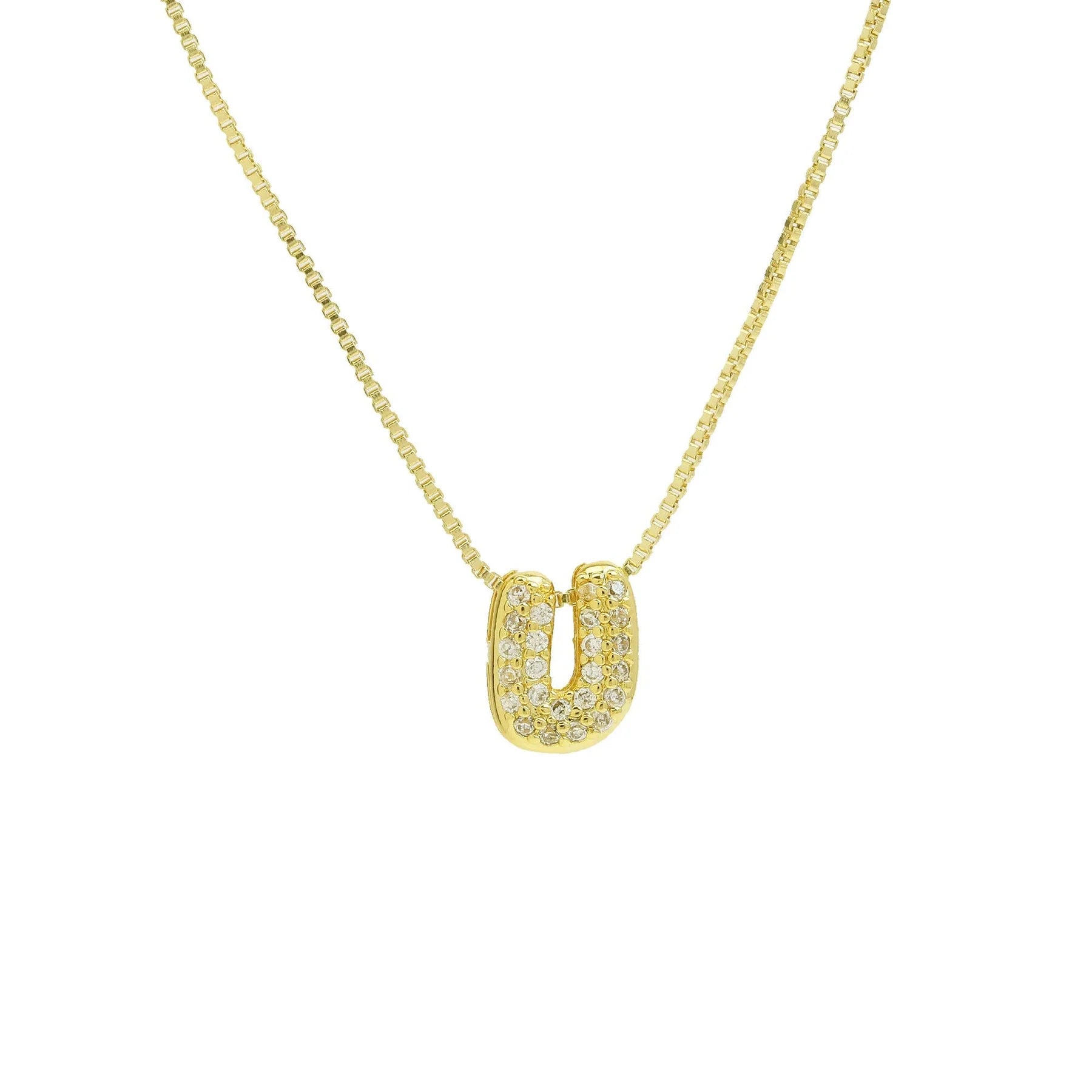 Bling Slider Necklace Initial Charm