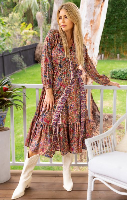 Shasha Frill Wrap Dress