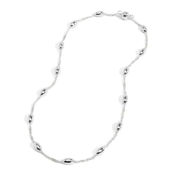 Spaced Rice Bean Magnet Necklace