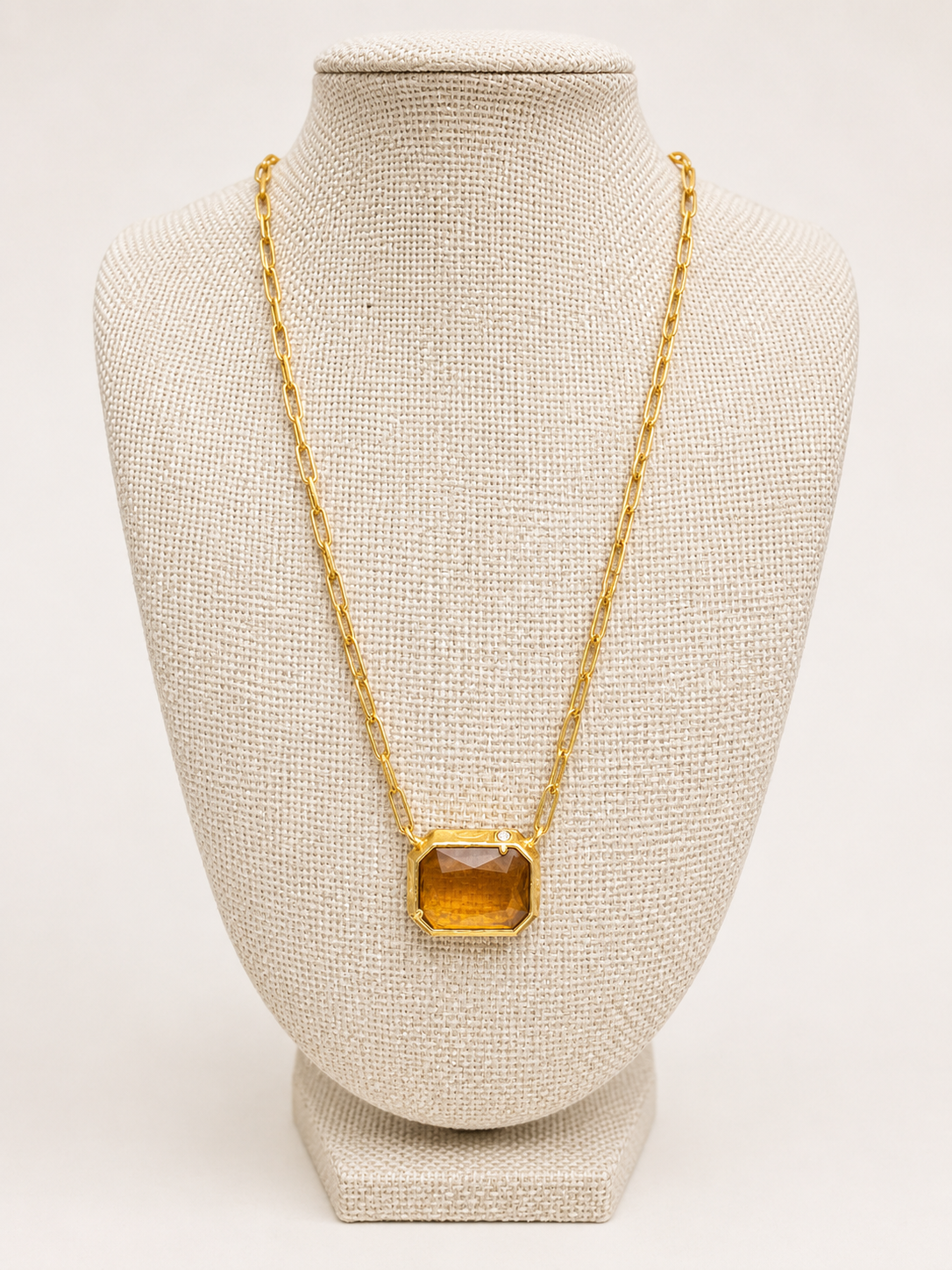 Spartina Marion Rectangle Topaz 20 inch Necklace