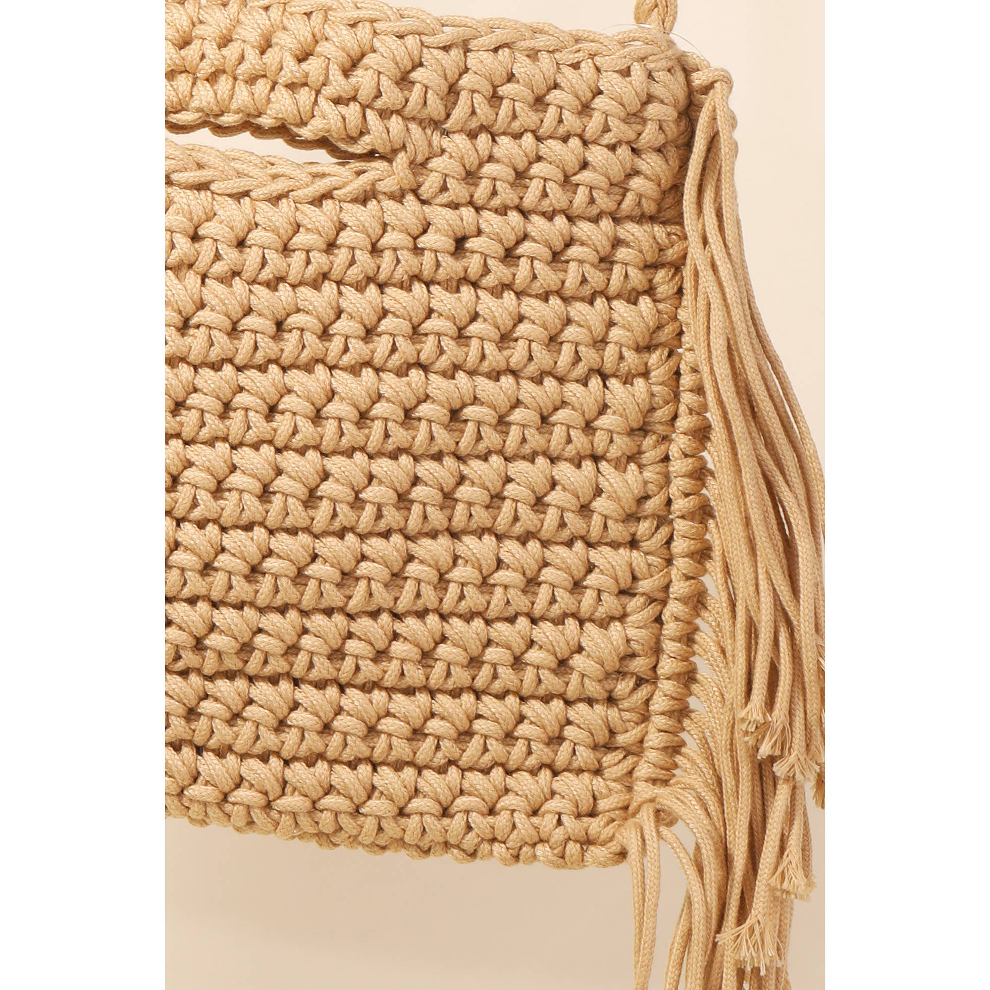 Straw Braided Fringe Bag