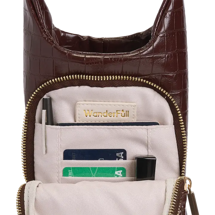 Wanderfull Merlot Faux Croc Hydrobag®