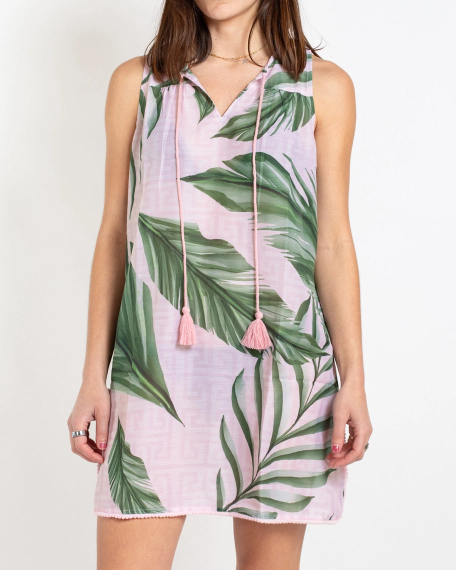 Copacabana Sleeveless Cover-Up Pink/Green