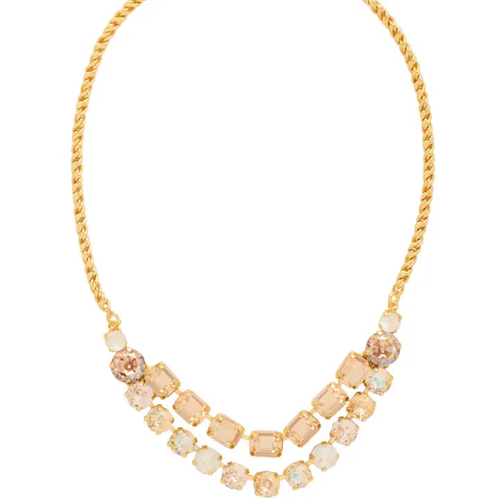 Sorrelli Zelie Tennis Necklace, Rope Chain - Golden Goddess