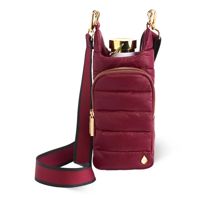 Wanderfull Dark Cherry Hydrobag® with Cherry and Black Striped Strap