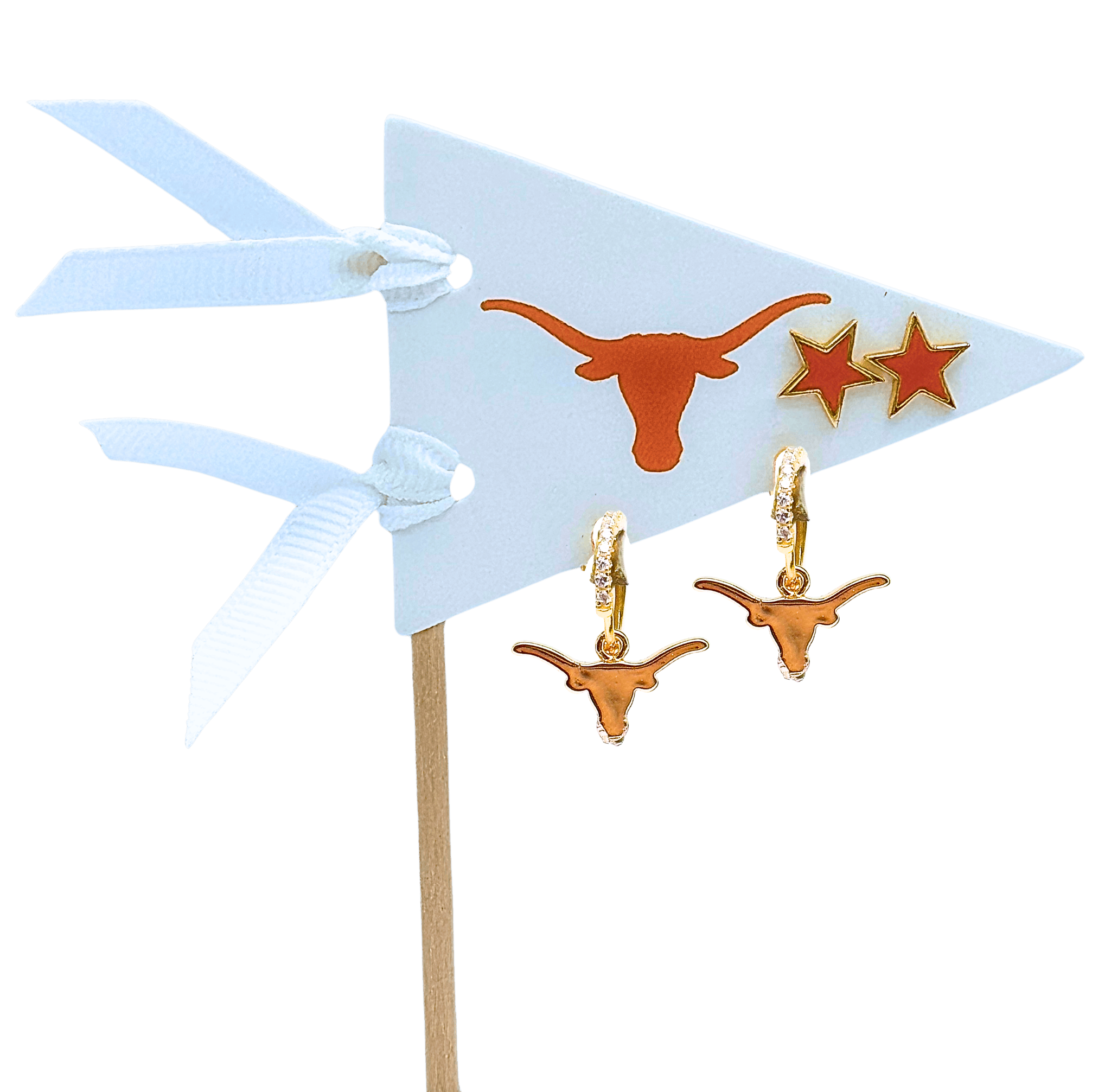 UT : University of Texas Pennant Pair Earring Set