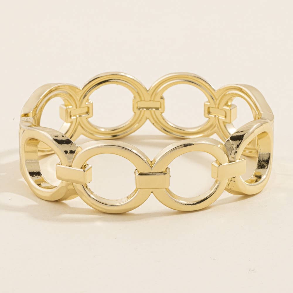 Open Circle Link Stretch Bracelet