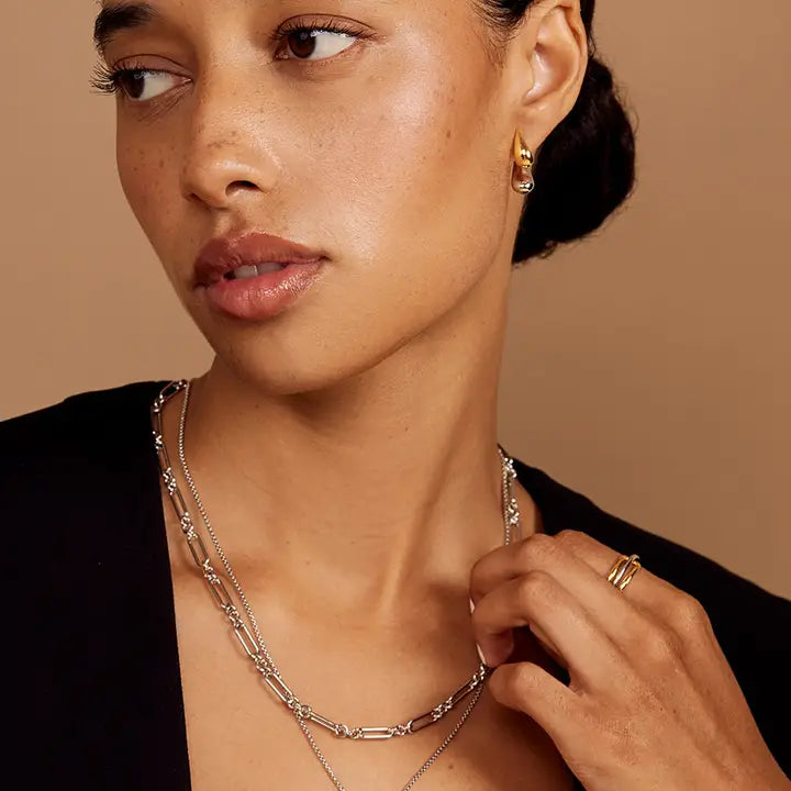 Two-Tone Droplets Ear Jacket