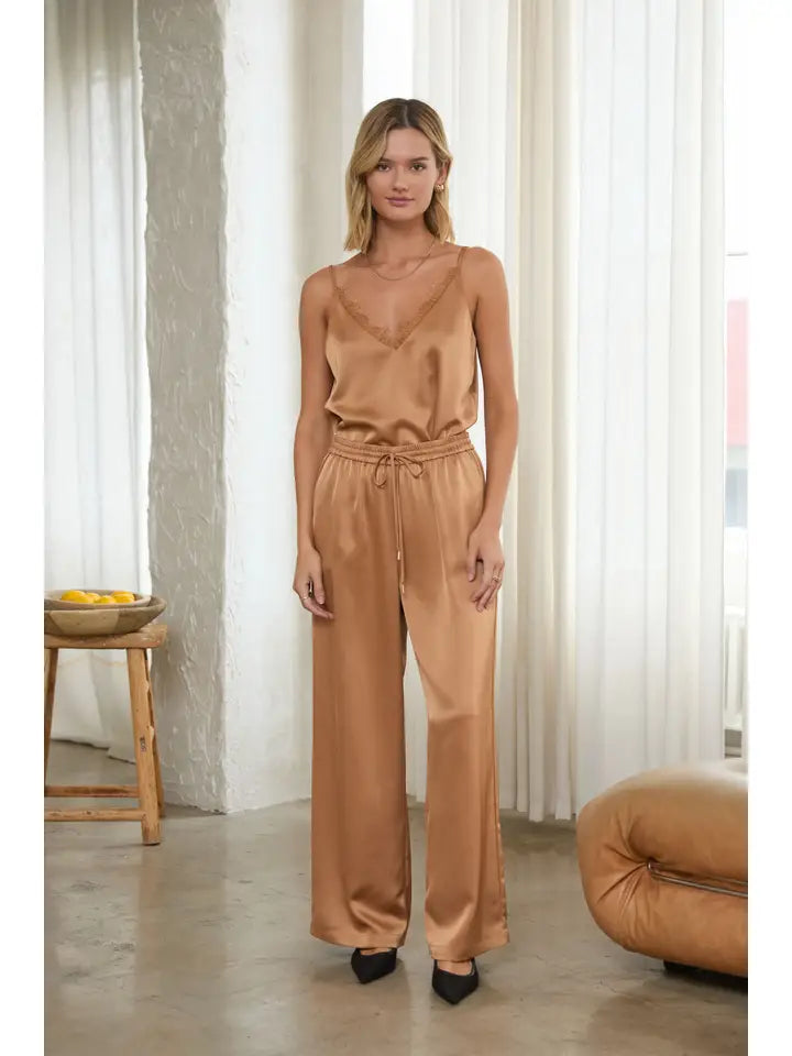 Satin Straight Leg Pants