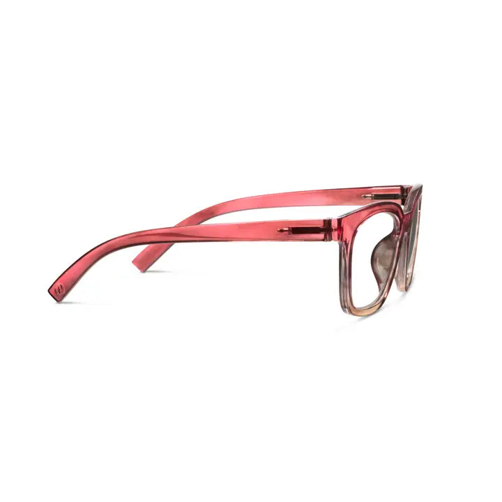 Peepers To the Max Blue Light Glasses - Rose Ombre Horn