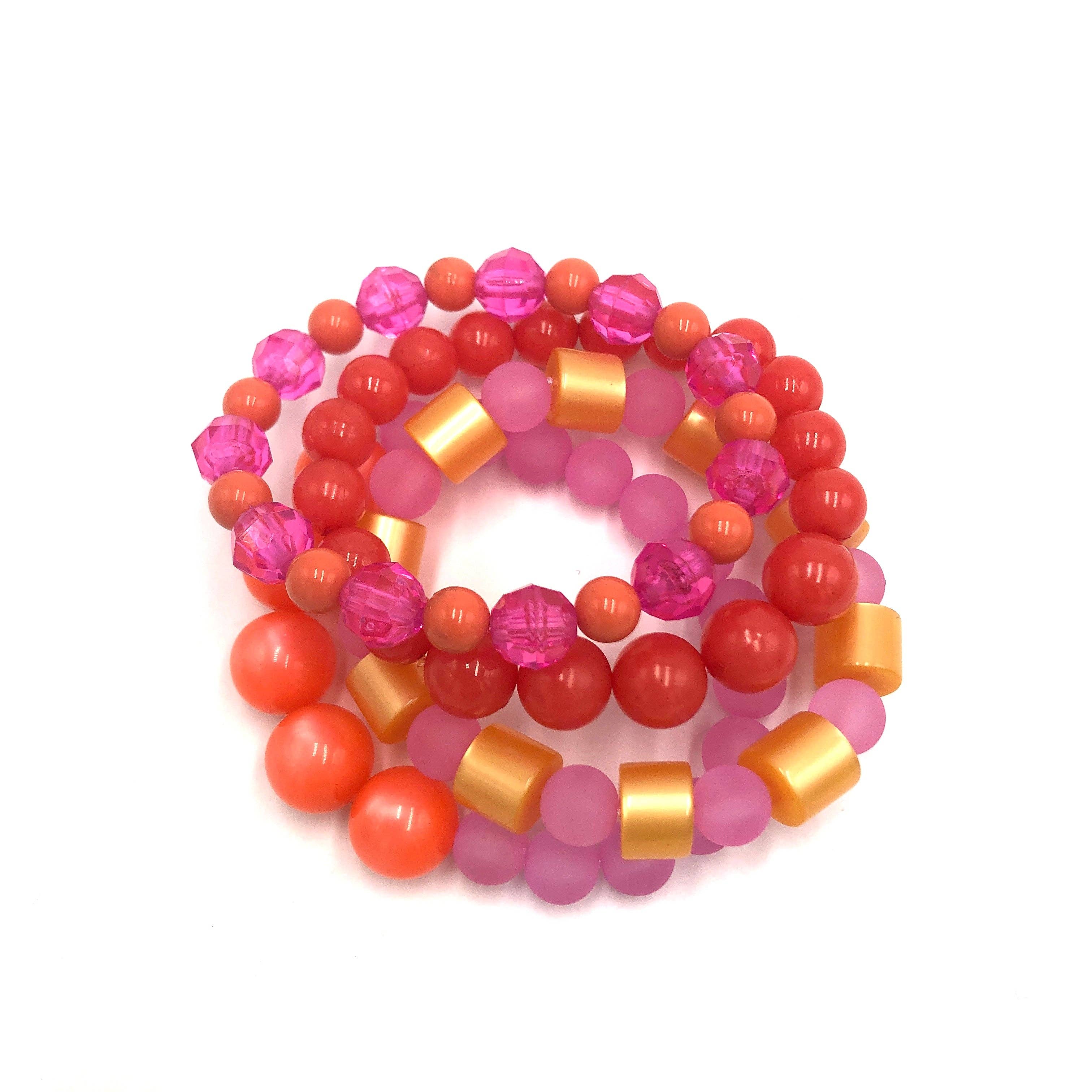 Citrus Glow Stack and Stretch Bracelets Set