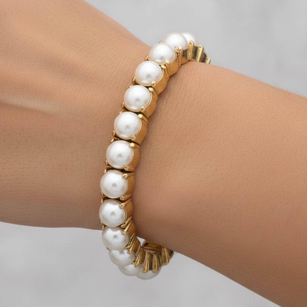 Round Stone Stretch Evening Bracelet
