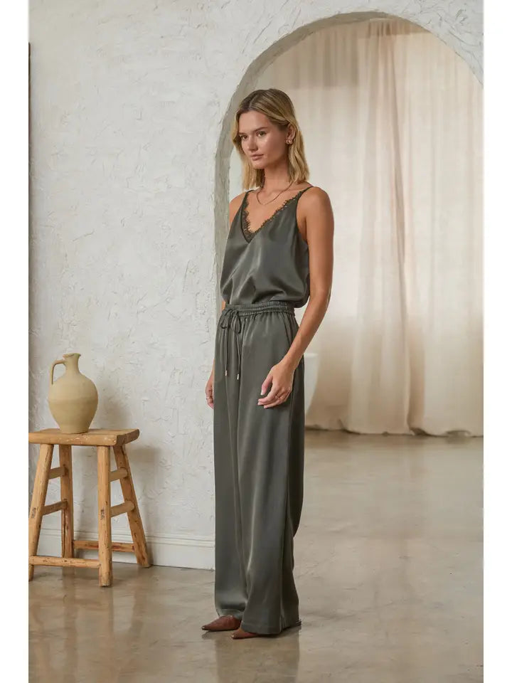Satin Straight Leg Pants