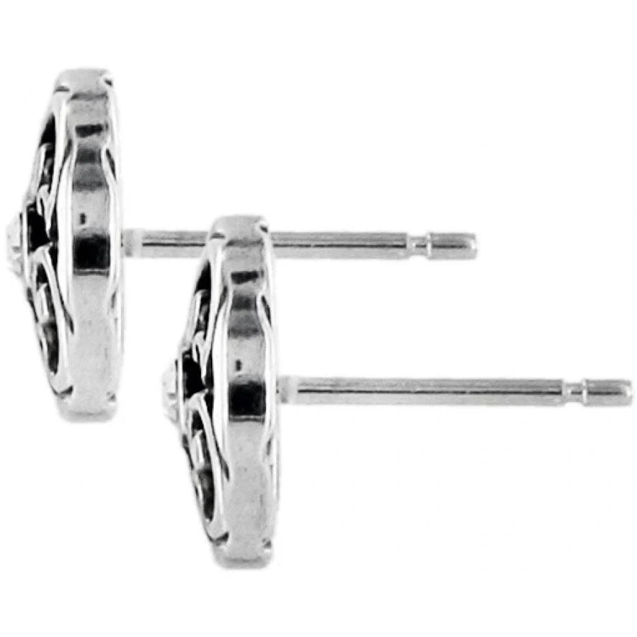 Brighton Betsey Mini Posts Silver Plate Crystal Filigree Earrings — Accents Boutique, Marble Falls TX
