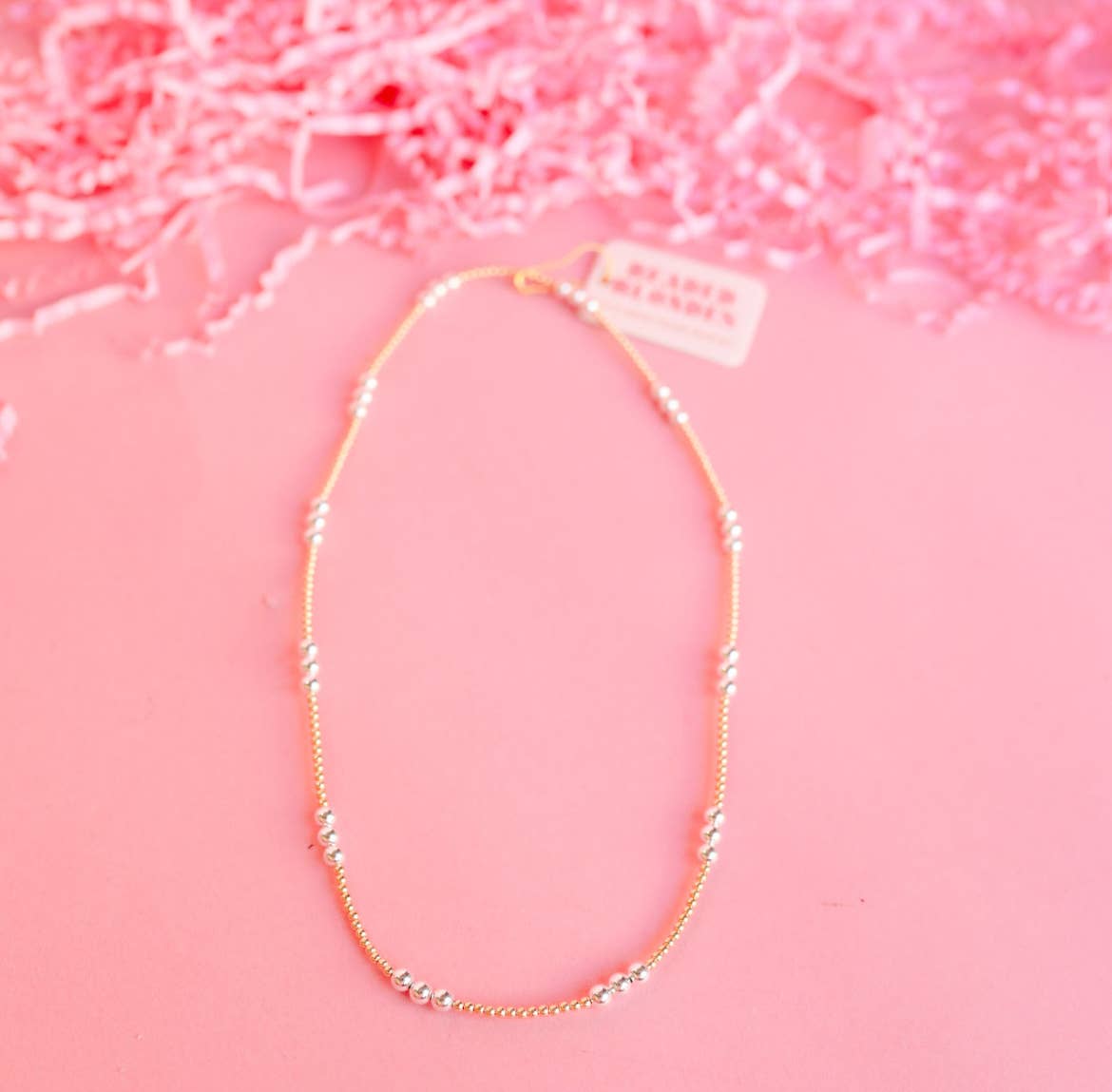 ILY Mixed Metal Necklace