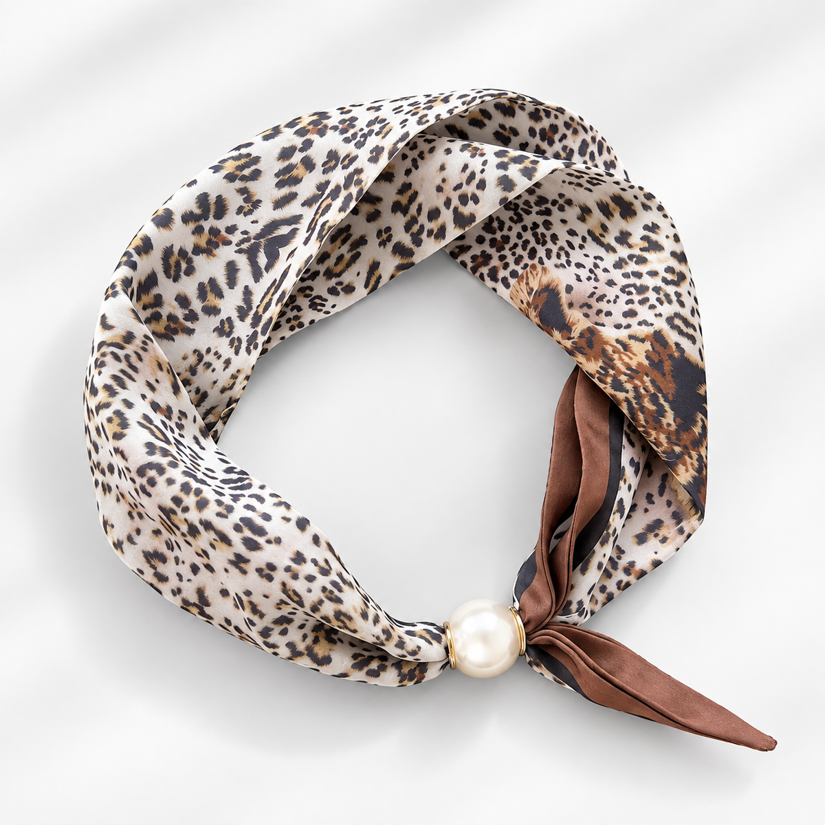 Pearl Bead Magnetic Short Scarf