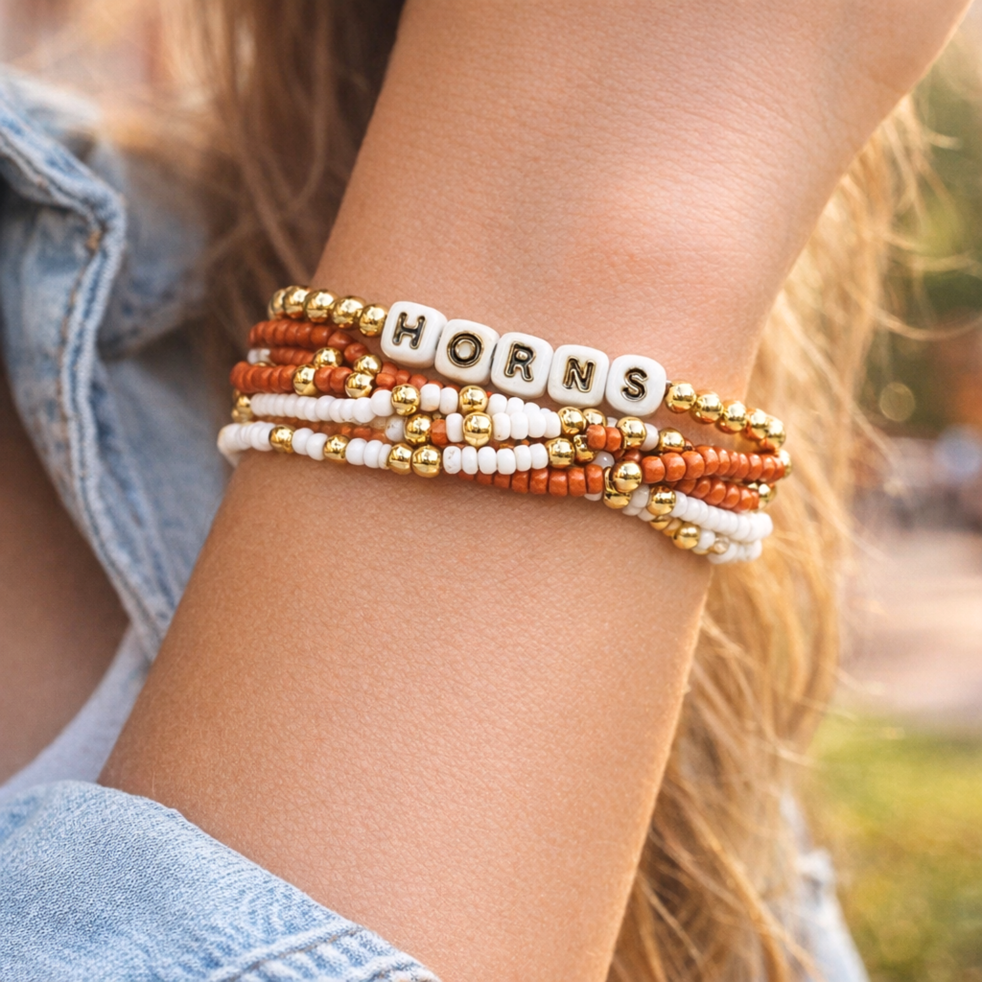 University of Texas 'Lucky 7' bracelet stack
