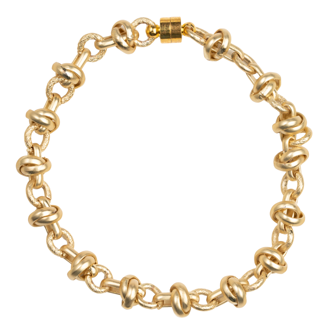 Gold Knot Chain Magnetic Bracelet