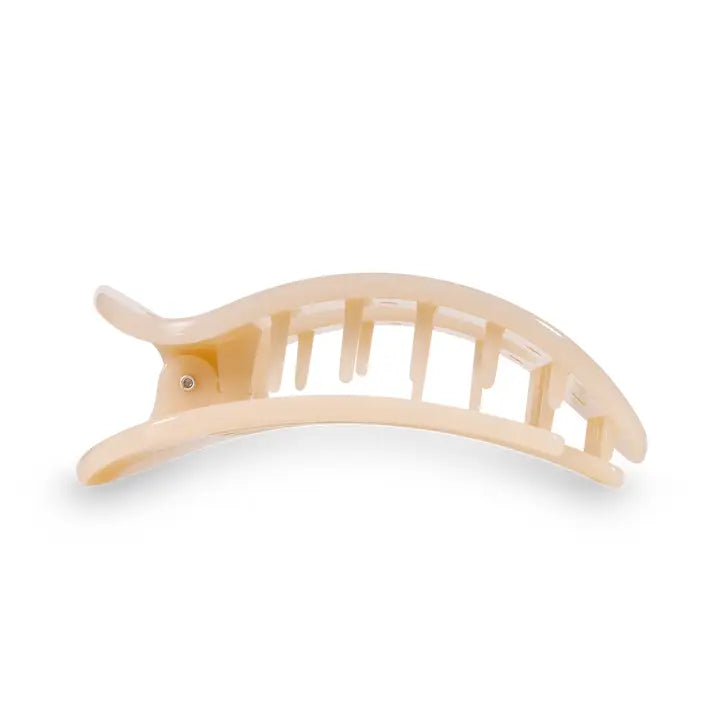 Round Flat Hair Clip | Small | Almond Beige